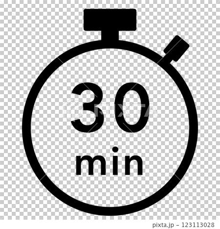 30分のストップウォッチのアイコン 30分のストップウォッチのアイコン 123113028