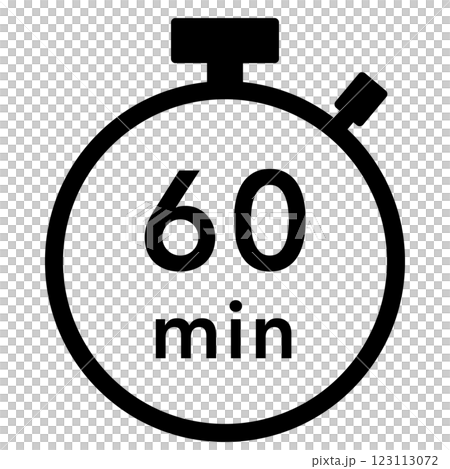 60 minutes stopwatch icon 123113072