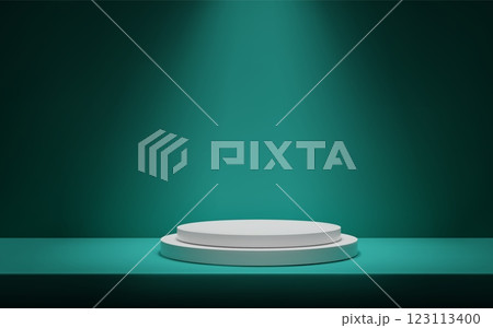 3D Minimalistic aquamarine background with a podium Studio scene with platform for product presentation 3D Minimalistic aquamarine background with a podium Studio scene with platform for product presentation 123113400