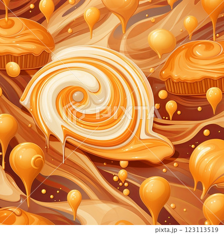 Stunning Golden Yellow Creamy Orange Abstract Background Design for Creative Projects and Websites 123113519