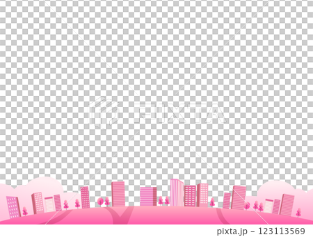 Pink cityscape, building illustration Pink cityscape, building illustration 123113569