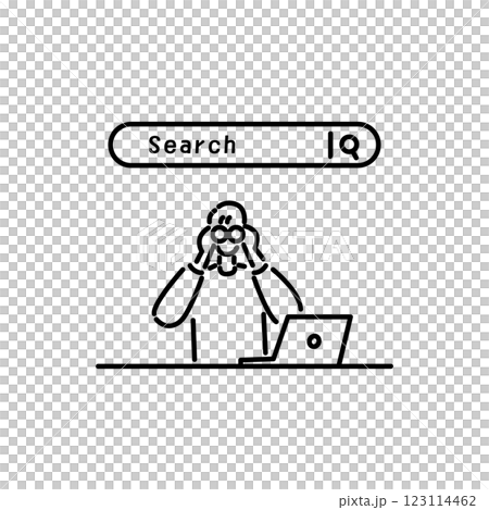 搜尋 / 教師插圖圖標 搜尋 / 教師插圖圖標 123114462