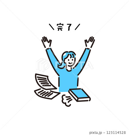 勉強／完了／先生のためのアイコン 123114528