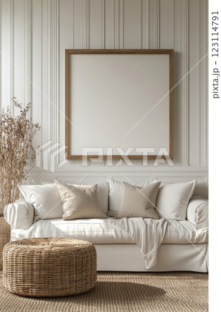 Minimalist Living Room with Natural Decor 123114791