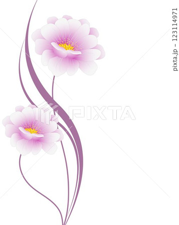 Floral background with pink flowers, design element. 123114971