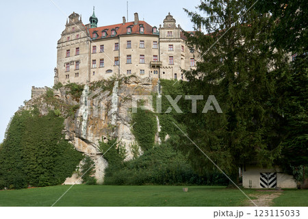 Sigmaringen, Germany - located in the Black Forest, very close to the source of the river Danube, Sigmaringen is famous for its Medieval fortress Sigmaringen, Germany - located in the Black Forest, very close to the source of the river Danube, Sigmaringen is famous for its Medieval fortress 123115033