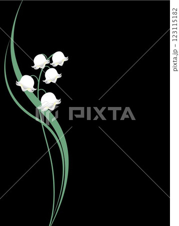 Lilies of the valley on black background. Lilies of the valley on black background. 123115182