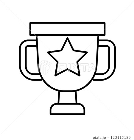 Reward icon. Cup linear icon. Line customizable illustration. Contour symbol. Vector isolated outline drawing. Editable stroke 123115189
