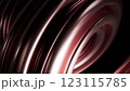 Abstract metal spirals, 3D render, smooth reflective surfaces, dark background 123115785