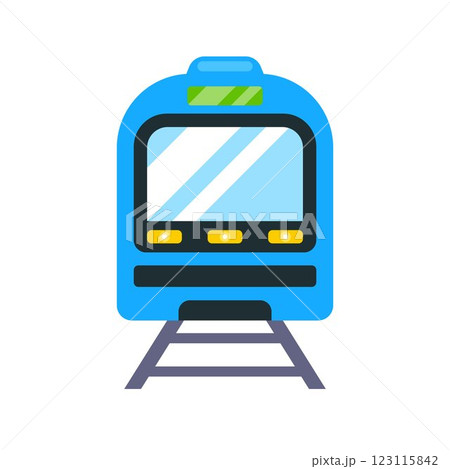 Underground subway train. Subway locomotive, front view. Underground subway train. Subway locomotive, front view. 123115842