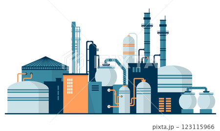 Biomass power plant station. Biofuel factory energy generation producing electricity or heat. 123115966