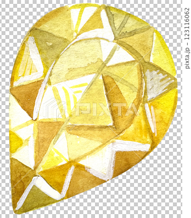 Hand painted watercolor crystal illustration. Romantic decorative isolated elements perfect for greeting gift paper, wedding decor or card making. 123116062