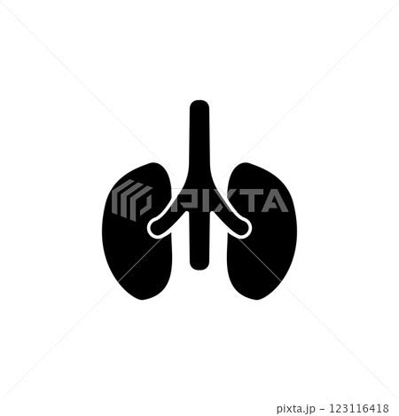 Kidneys, Human Urinary Organ, Anatomy Solid Flat Vector Icon Isolated on White Background 123116418