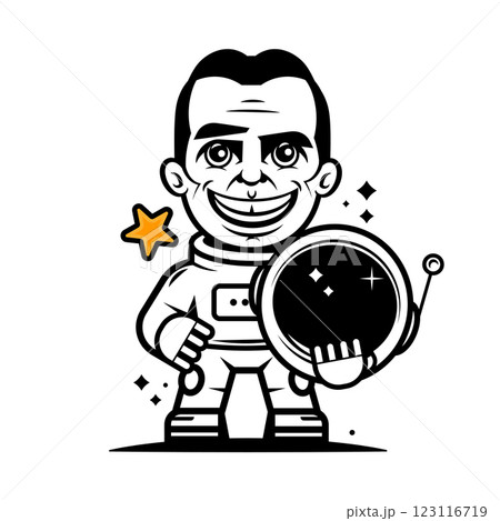 cosmonaut helmet 3d icon. Space Helmet illustration 123116719