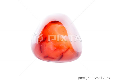 Carnelian mineral stone on white background Carnelian mineral stone on white background 123117025