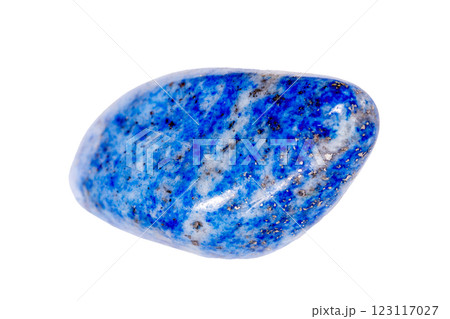 blue Lazurite mineral, stone lapis afghanistan on white background blue Lazurite mineral, stone lapis afghanistan on white background 123117027