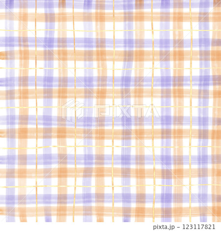 Gold Orange Purple Plaid Gingham Check Hand Drawn Background Pattern Overlay Gold Orange Purple Plaid Gingham Check Hand Drawn Background Pattern Overlay 123117821