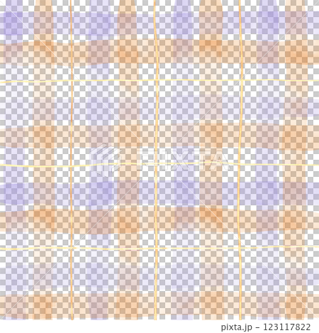 Gold Orange Purple Plaid Gingham Check Hand Drawn Background Pattern Overlay 123117822