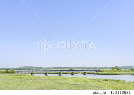 勇払原野、勇払川橋梁　苫小牧市 123118681