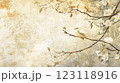 うぐいすと白い梅の花 123118916