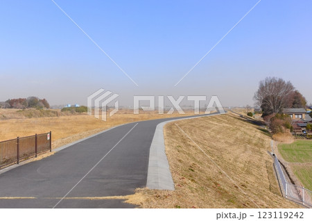 茨城県常総市鬼怒川サイクリングロード沿線2025年2月 123119242