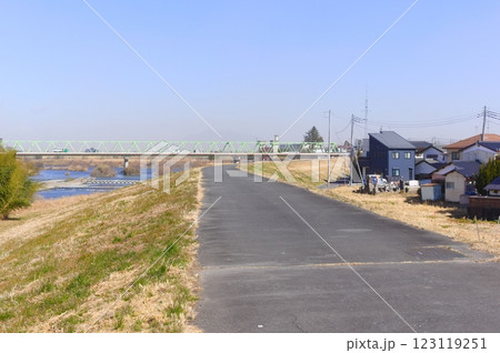 茨城県常総市鬼怒川サイクリングロード沿線2025年2月 123119251