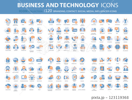 Customer service, branding, influencer, contact icon set. Contact us, follower, marketing, leadership, influence, content, community and customer icons. Support and satisfaction icon set. Vector set Customer service, branding, influencer, contact icon set. Contact us, follower, marketing, leadership, influence, content, community and customer icons. Support and satisfaction icon set. Vector set 123119368