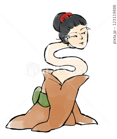 ろくろ首のイラスト 123119886