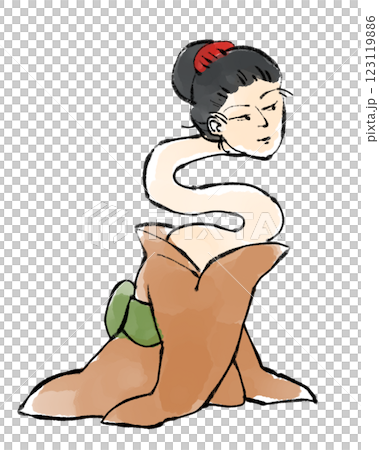 ろくろ首のイラスト 123119886