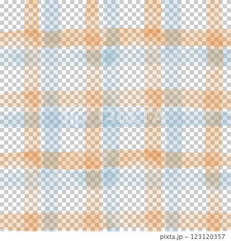 Orange Blue Plaid Gingham Check Hand Drawn Background Overlay Orange Blue Plaid Gingham Check Hand Drawn Background Overlay 123120357