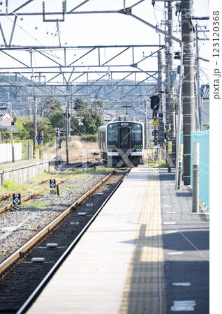 JR外房線大原駅プラットフォーム JR外房線大原駅プラットフォーム 123120368