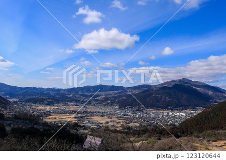 狭霧台展望所から見える湯布院の景色 123120644