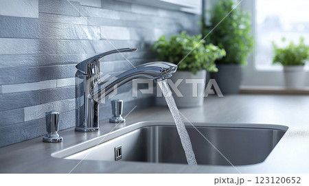 蛇口から水が出る 123120652