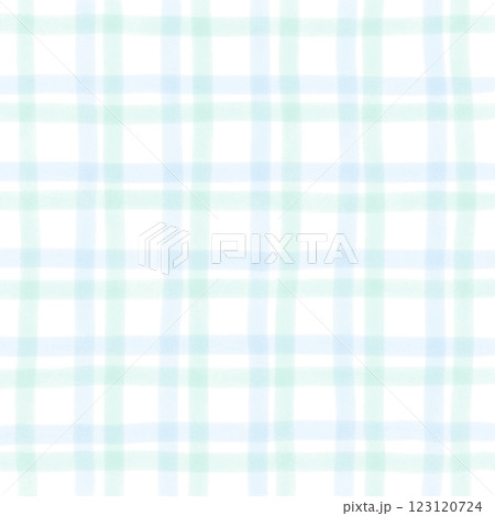 Green Blue Plaid Hand Drawn Background Pattern Overlay 123120724