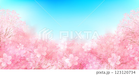 桜　和紙　模様　背景　 123120734