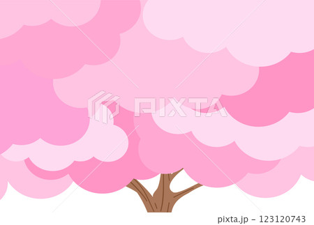 桜　和紙　模様　背景　 123120743
