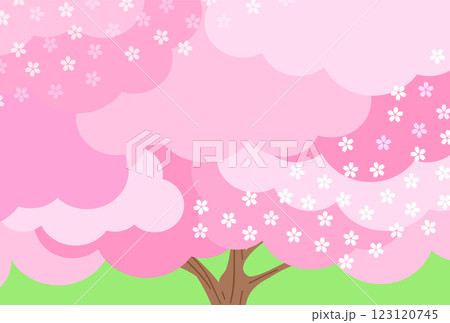 桜　和紙　模様　背景　 123120745