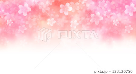 桜　和紙　模様　背景　 123120750