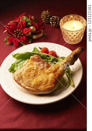 鶏モモのクリスマスローストチキン 鶏モモのクリスマスローストチキン 123121161
