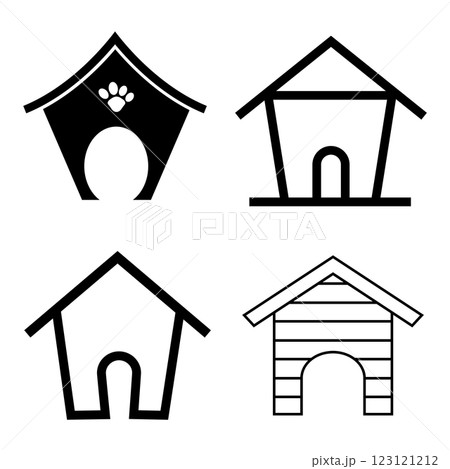 Doghouse, Dog Kennel icon vector 123121212