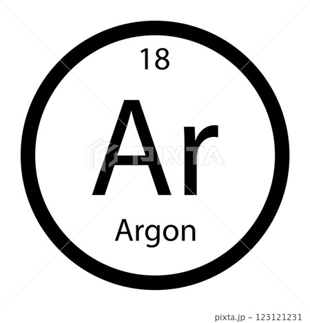 Argon Ar chemical element icon. The chemical element of the periodic table Argon Ar chemical element icon. The chemical element of the periodic table 123121231