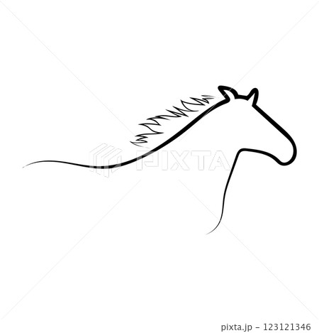horse icon vector 123121346