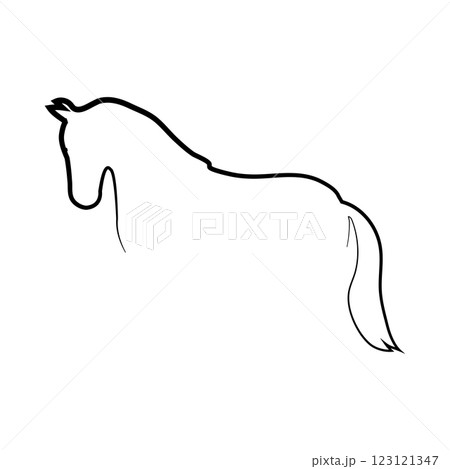horse icon vector 123121347
