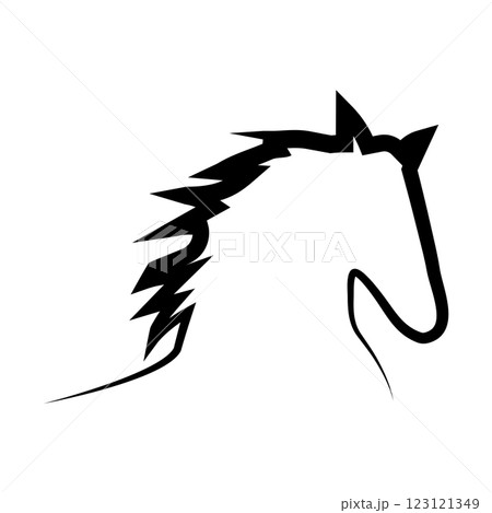 horse icon vector 123121349