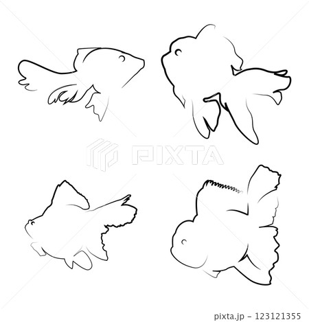 goldfish icon vector goldfish icon vector 123121355