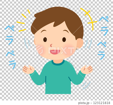 おしゃべりが止まらない男の子　発達障害 123121818
