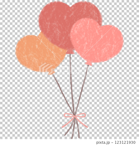 紅色、粉紅色、橘色、心型氣球 紅色、粉紅色、橘色、心型氣球 123121930