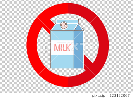 No milk used Allergy information Illustration Icon Milk allergy No milk used Allergy information Illustration Icon Milk allergy 123122067