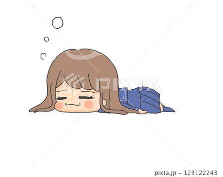 脱力する女の子 脱力する女の子 123122243