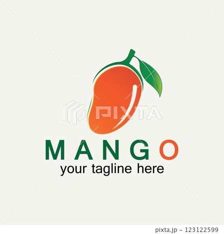 Mango fruit logo vector illustration design template. Mango in flat style. Mango icon. Mango and Healthy Fruit design with modern style. Vector illustration Mango fruit logo vector illustration design template. Mango in flat style. Mango icon. Mango and Healthy Fruit design with modern style. Vector illustration 123122599